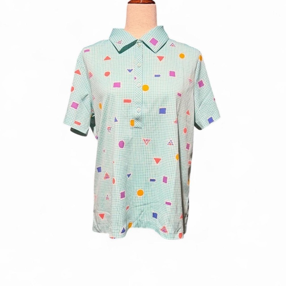 Women's Geometric Patterned Shirt - Multicolor